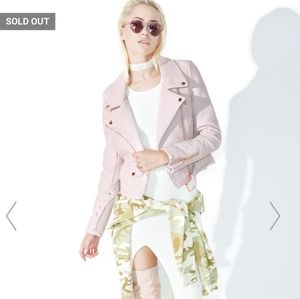 Pink vegan leather moto jacket XS IRON FIST CLOTHING